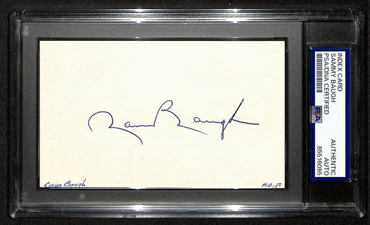 Sammy Baugh HOF Signed/Autographed 3x5 Index Card Redskins PSA/DNA 196954