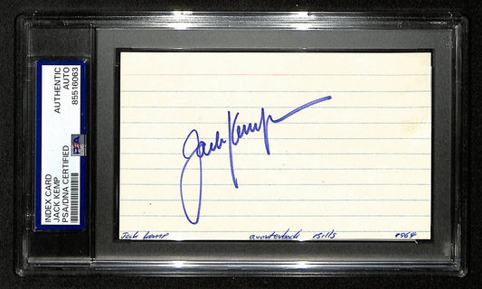 Jack Kemp Signed/Autographed 3x5 Index Card Buffalo Bills PSA/DNA 196962