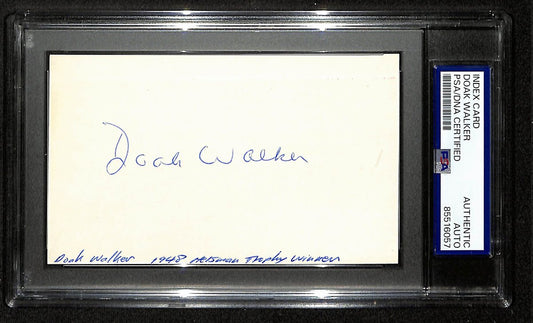 Doak Walker Signed/Auto 3x5 Index Card SMU 1948 Heisman PSA/DNA 196972