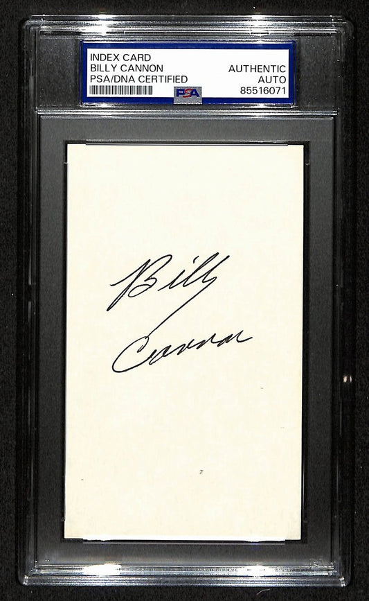 Billy Cannon Signed/Autographed 3x5 Index Card LSU 1959 Heisman PSA/DNA 196976
