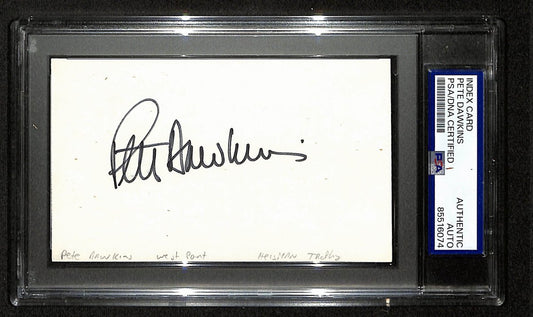 Pete Dawkins Signed/Autographed 3x5 Index Card Army 1958 Heisman PSA/DNA 196977