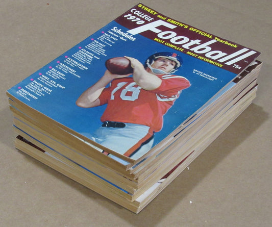 1970-1979 Street & Smith College Football Yearbook Lot of 10