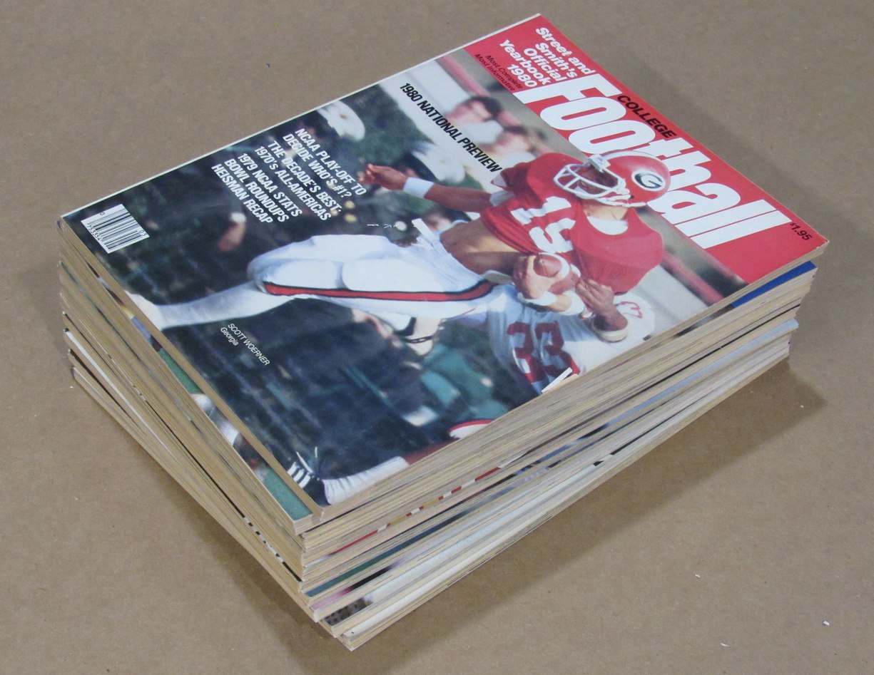 1980-1989 Street & Smith College Football Yearbook Lot of 10