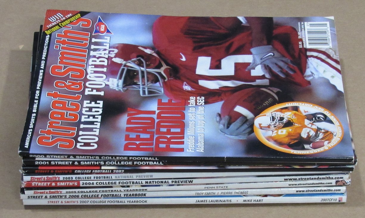 2000-2007 Street & Smith College Football Yearbook Lot of 8