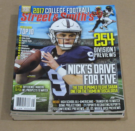2017-2020 Street & Smith College Football Yearbook Lot of 4