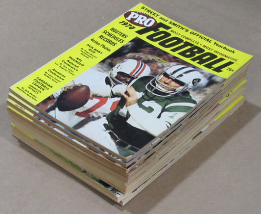 1970-1979  Street & Smith Pro Football Yearbook Lot of 10