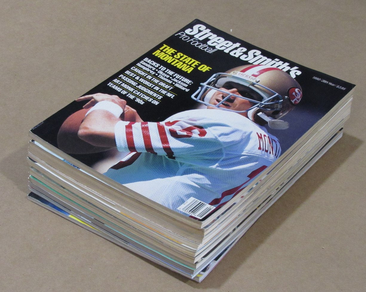 1990-1999  Street & Smith Pro Football Yearbook Lot of 10