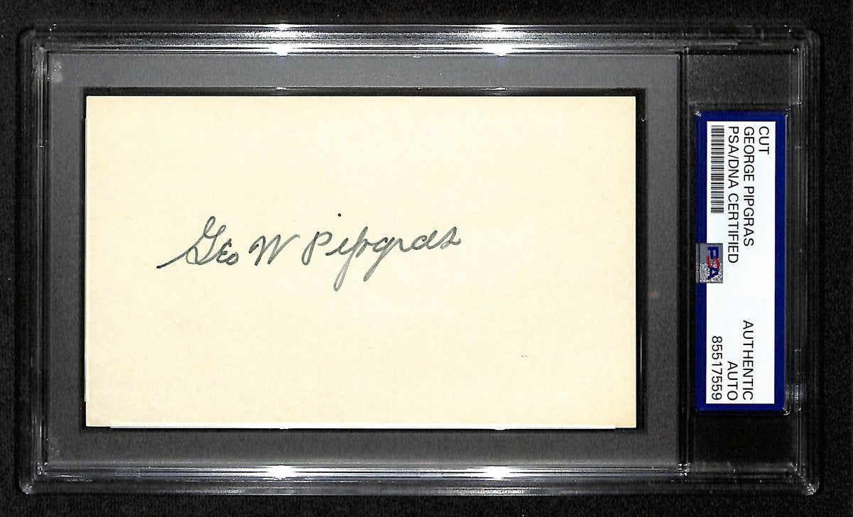 George Pipgras Signed/Auto Cut on 3x5 Index Card New York Yankees PSA/DNA 196985