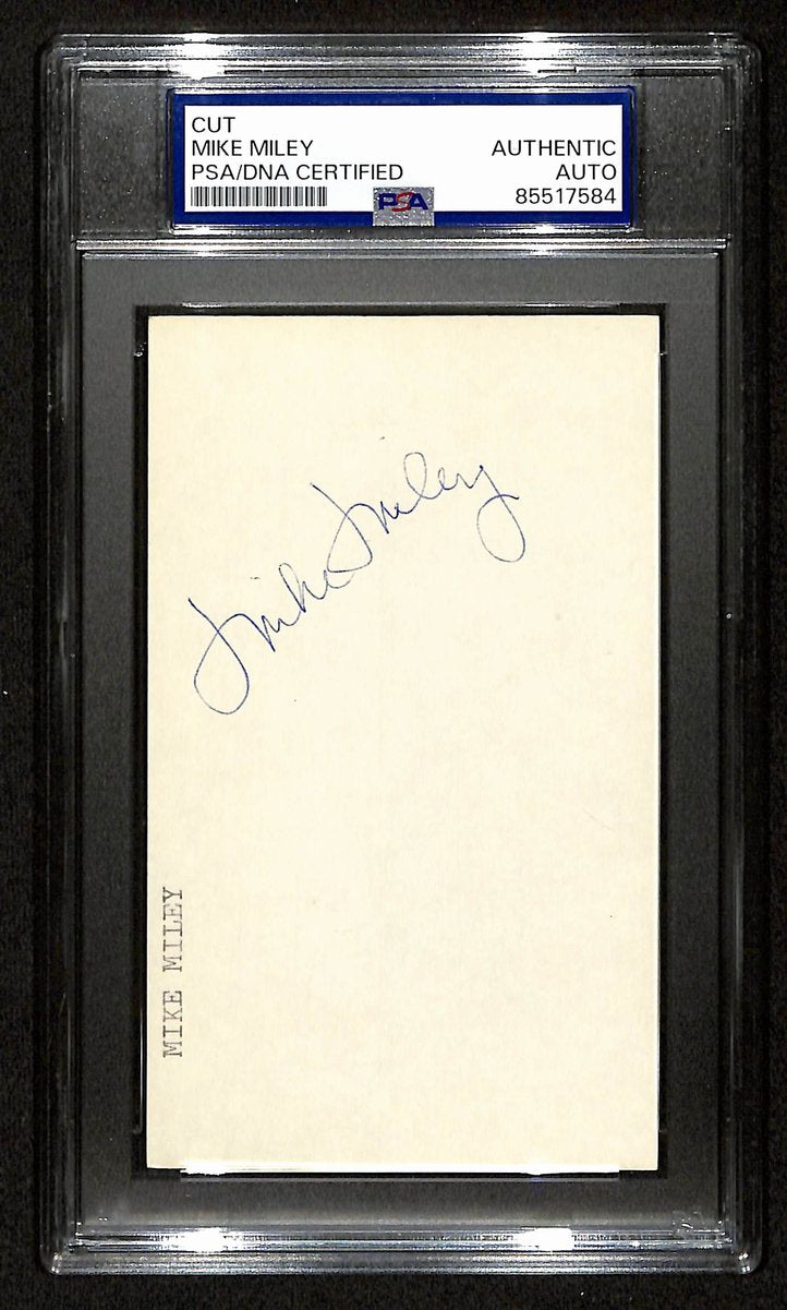 Mike Miley Signed/Auto Cut on 3x5 Index Card California Angels PSA/DNA 197002