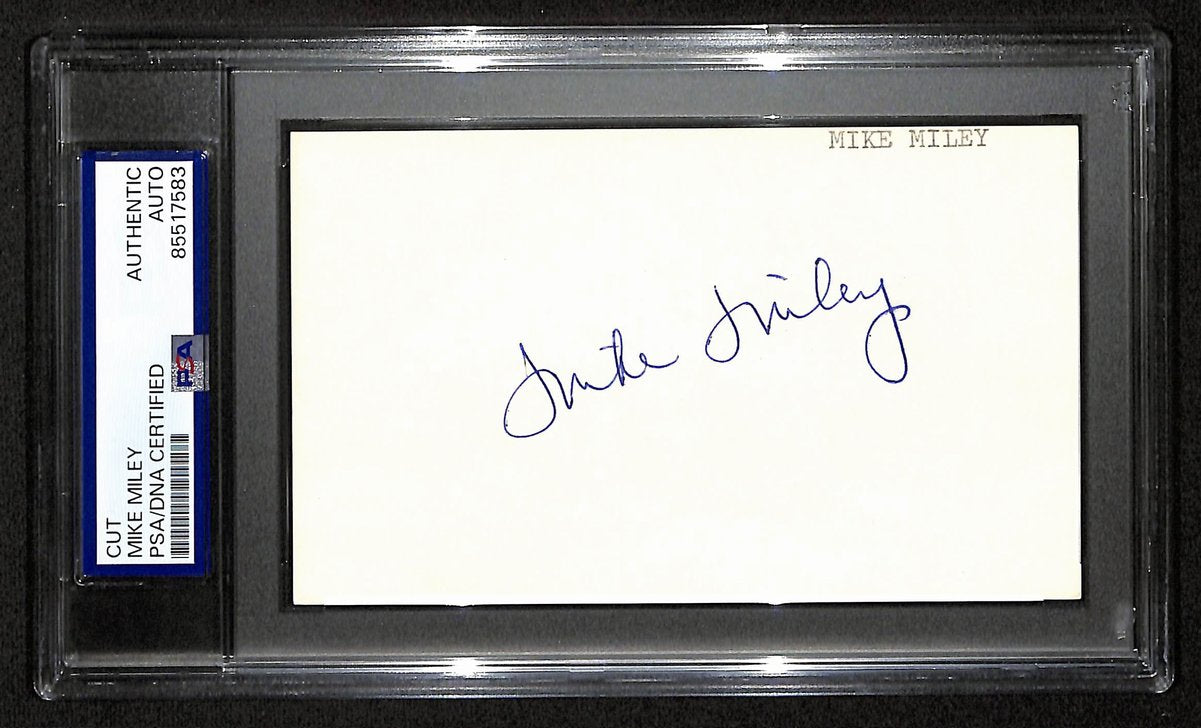 Mike Miley Signed/Auto Cut on 3x5 Index Card California Angels PSA/DNA 197003