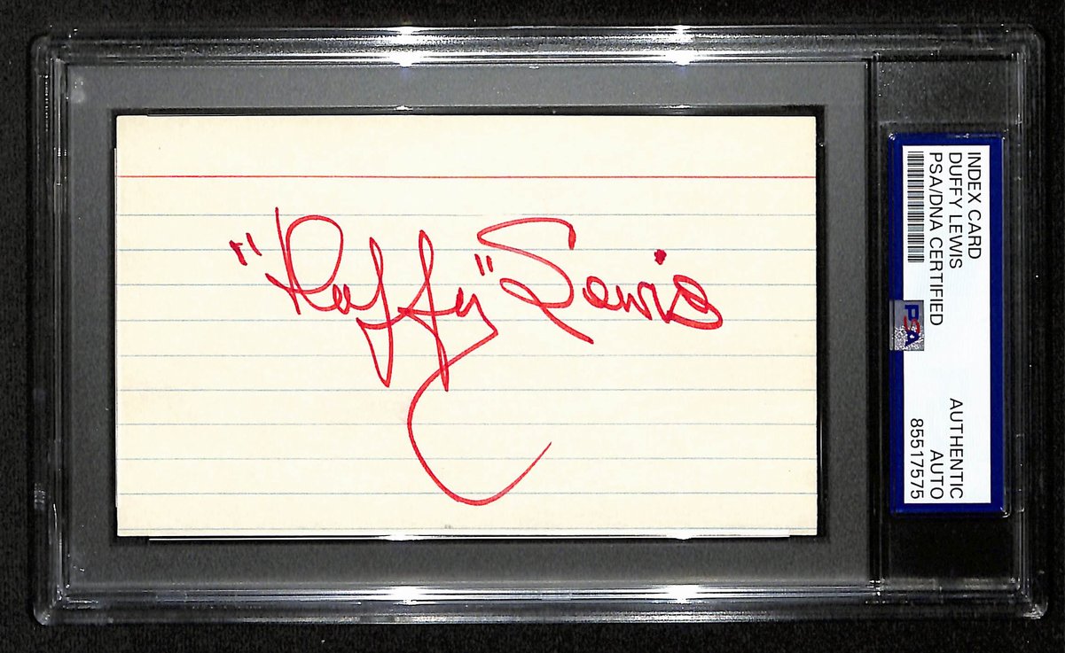 Duffy Lewis Signed/Autographed 3x5 Index Card New York Yankees PSA/DNA 197006