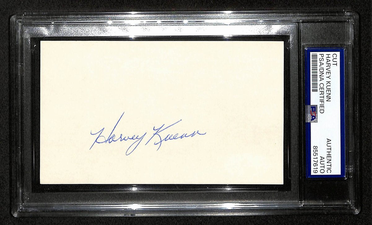Harvey Kuenn Signed/Auto Cut on 3x5 Index Card Detroit Tigers PSA/DNA 197007
