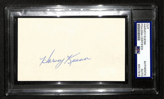 Harvey Kuenn Signed/Auto Cut on 3x5 Index Card Detroit Tigers PSA/DNA 197007