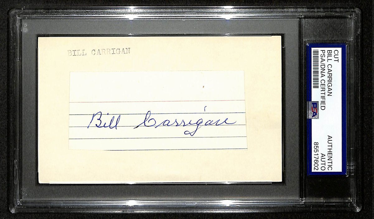 Bill Carrigan Signed/Auto Cut on 3x5 Index Card Boston Red Sox PSA/DNA 197011