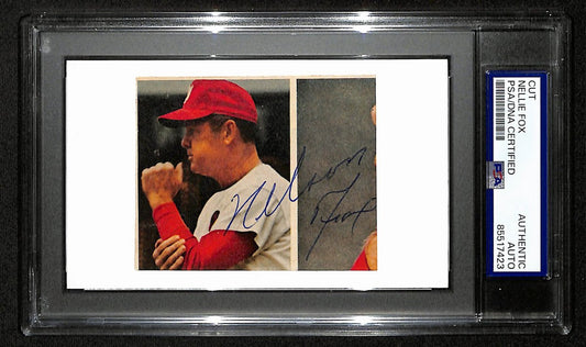 Nellie Fox HOF Signed/Auto Cut Photo on 3x5 Index Card White Sox PSA/DNA 197012