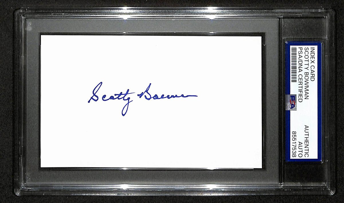 Scotty Bowman Signed/Auto 3x5 Index Card Montreal Canadiens PSA/DNA 197038