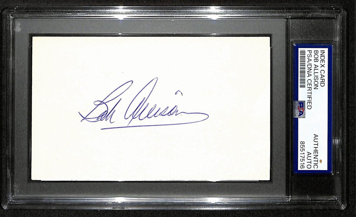 Bob Allison Signed/Autographed 3x5 Index Card Minnesota Twins PSA/DNA 197783