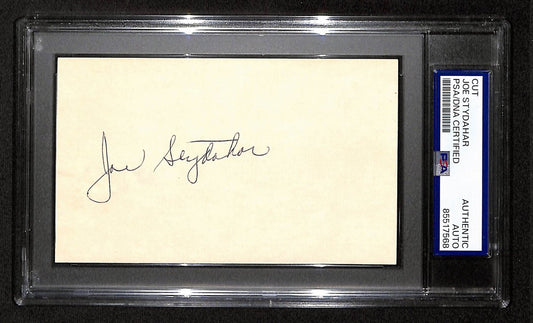 Joe Stydahar HOF Signed/Auto Cut on 3x5 Index Card Chicago Bears PSA/DNA 197809