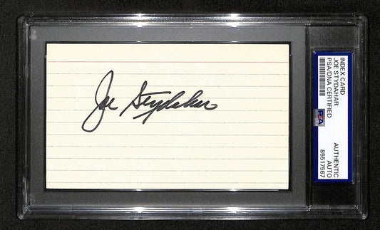 Joe Stydahar HOF Signed/Auto Cut on 3x5 Index Card Chicago Bears PSA/DNA 197810