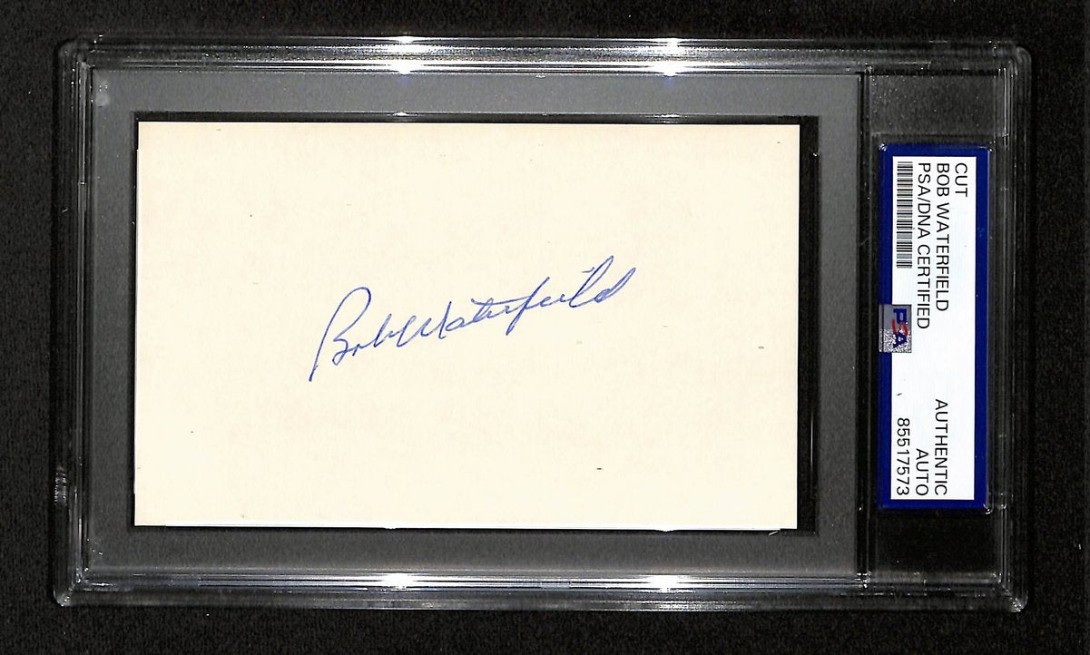 Bob Waterfield HOF Signed/Auto Cut on 3x5 Card LA Rams PSA/DNA 197819