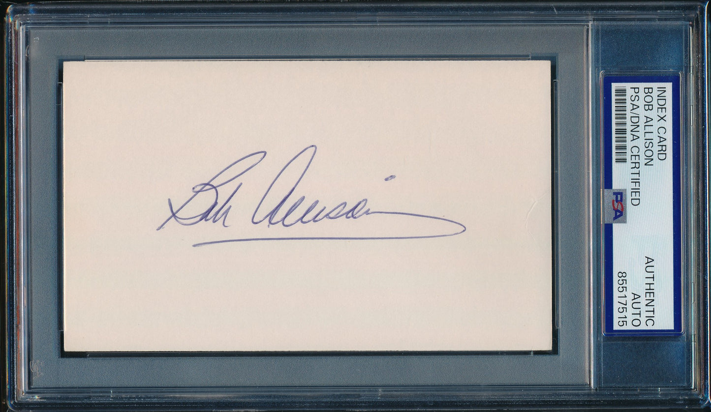 Bob Allison Signed/Autographed 3x5 Index Card Minnesota Twins PSA/DNA 197784