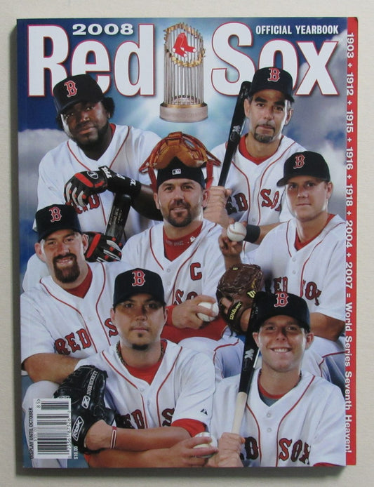 2008 Boston Red Sox Yearbook Ortiz/Varitek/Pedroia on Cover 186036