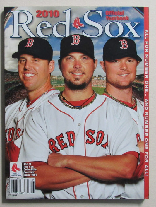 2010 Boston Red Sox Official Team Yearbook Beckett/Lackey/Lester Cover 186038