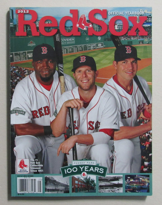 2012 Boston Red Sox Official Team Yearbook Ortiz/Peroia Cover 186039
