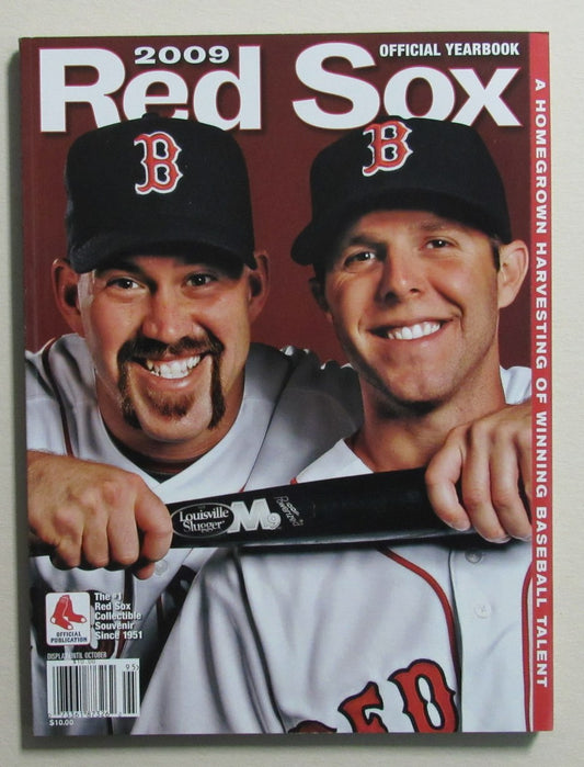 2009 Boston Red Sox Official Team Yearbook Youkilis/Peroia Cover 186040