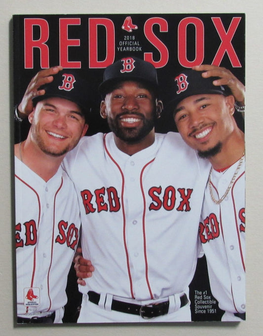 2018 Boston Red Sox Official Team Yearbook Mookie Betts Cover 186043
