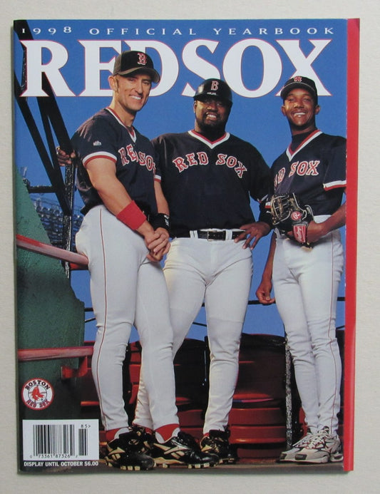 1998 Boston Red Sox Official Team Yearbook Martinez/Ortiz Cover 186050