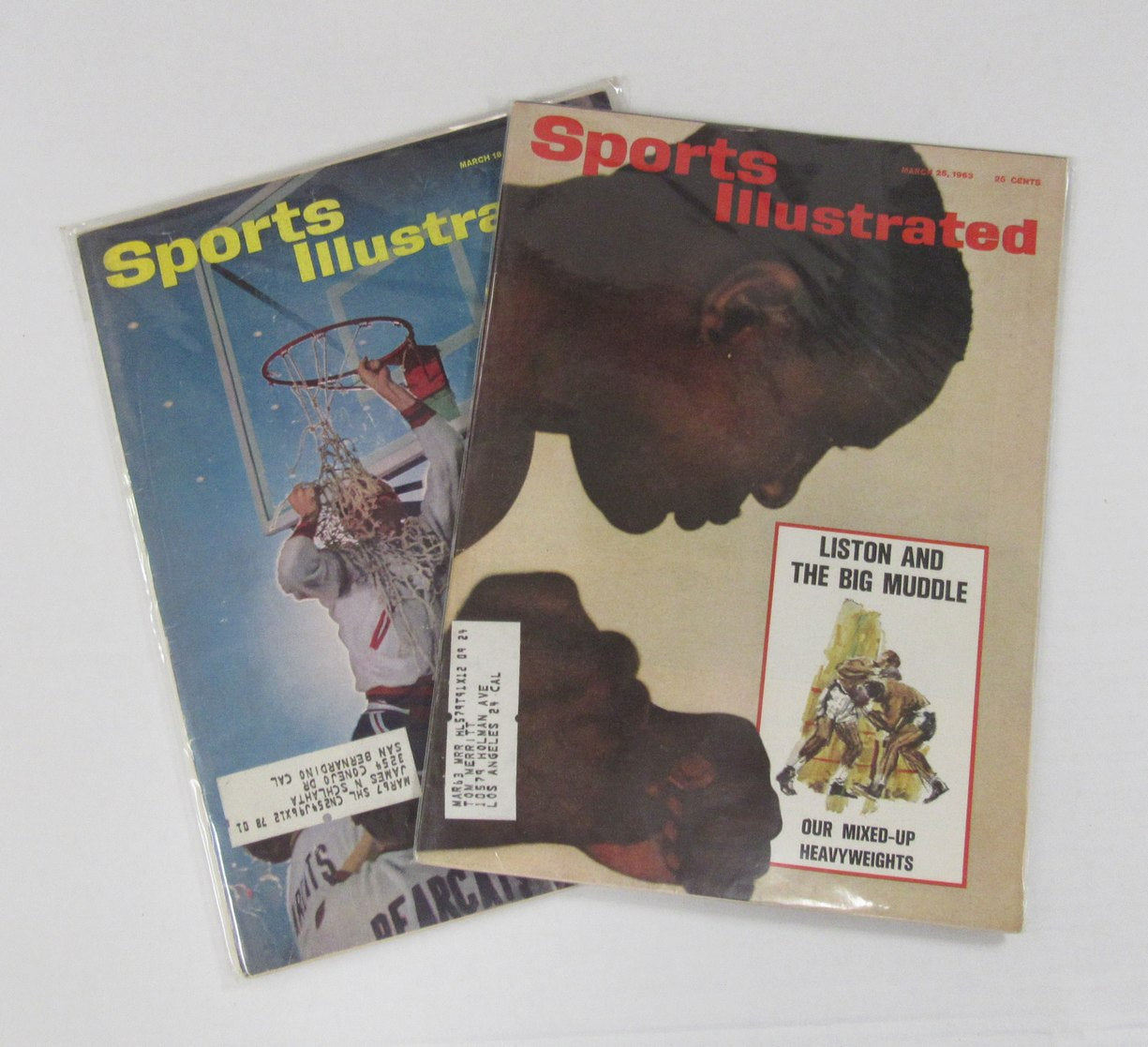 Lot of (7)1963 Sports Illustrated Magazines Liston/NCAA Bkb Finals Covers 198089