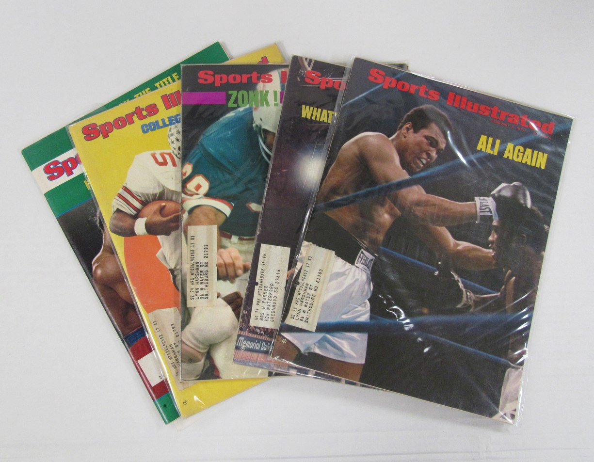 Lot of (16)1974 Sports Illustrated Magazines Erving/Ali/Csonka Covers 198088