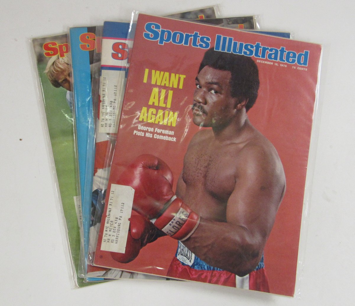 Lot of (12)1975 Sports Illustrated Magazines Foreman/Rose/Nicklaus Covers 197967