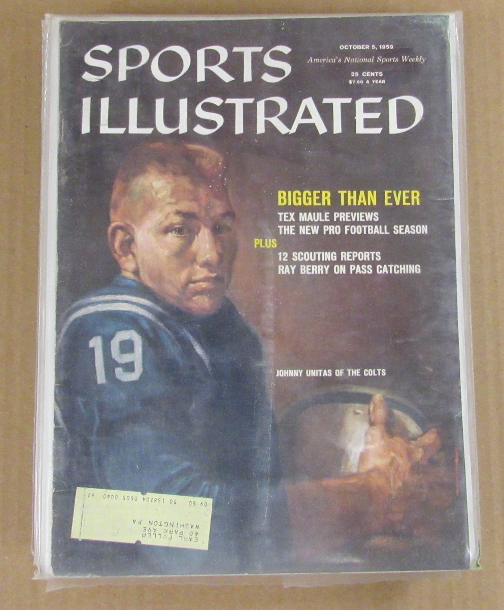 Lot of (9)1959 Sports Illustrated Magazines Johnny Unitas 1st Cover 197960
