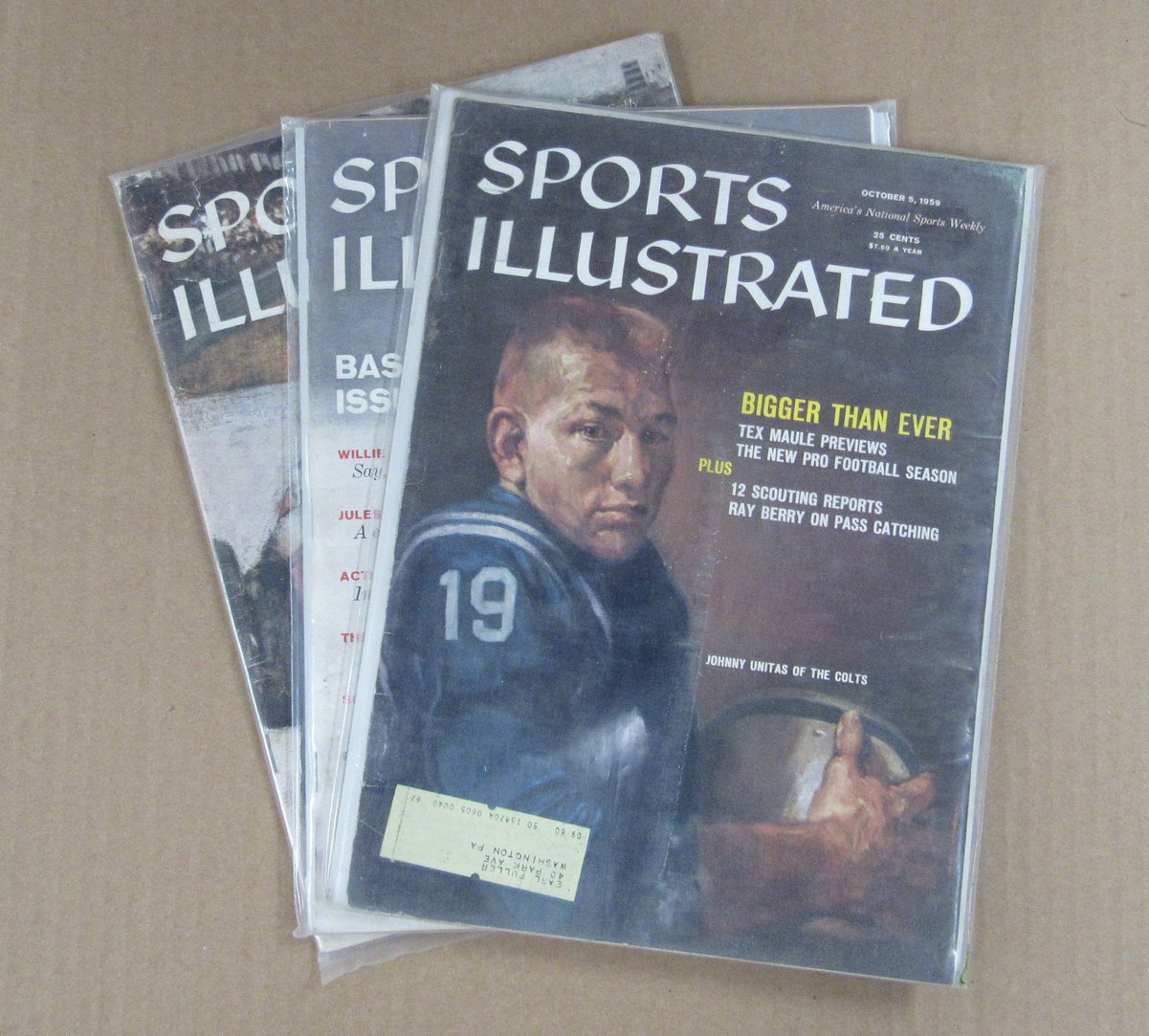 Lot of (9)1959 Sports Illustrated Magazines Johnny Unitas 1st Cover 197960