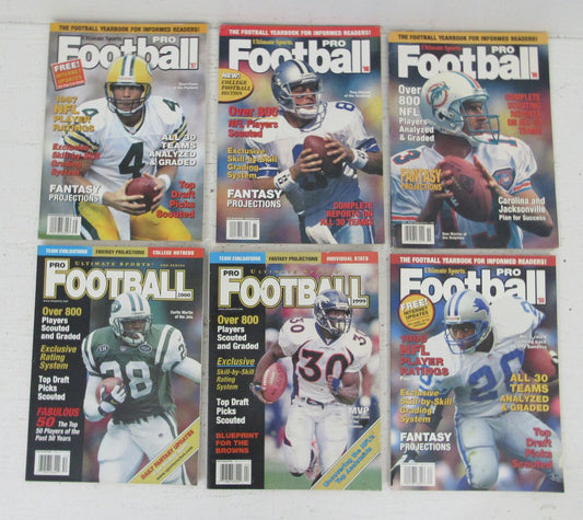 1995-2000 Ultimate Sports Pro Football Magazine Lot of 6 Marino Cover 197510