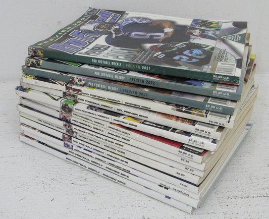 2001-2016 Pro Football Weekly Scouting Report NFL Preview Lot 0f 14