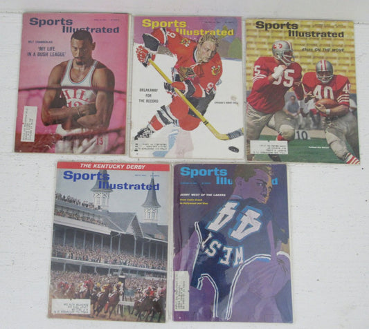 Lot of (20) 1965 Sports Illustrated Magazines Chamberlain/West Covers 198617