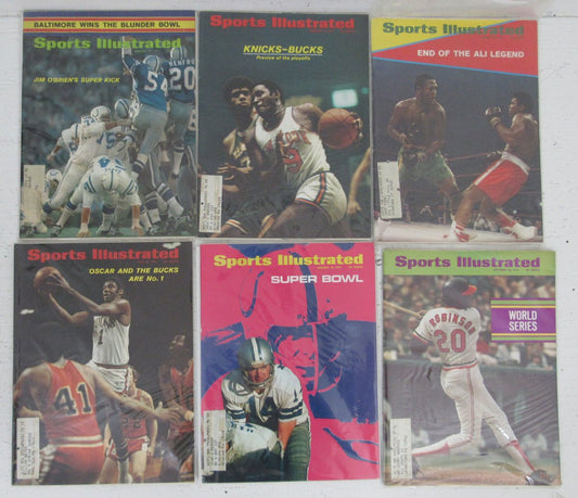 Lot of (32) 1971 Sports Illustrated Magazines Super Bowl/Ali Covers 198619