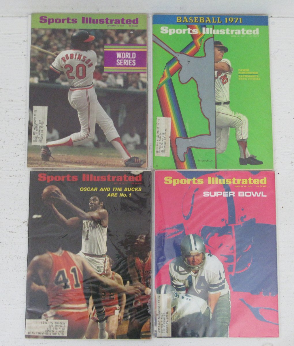 Lot of (44) 1971 Sports Illustrated Magazines Super Bowl/Robertson Covers 198621