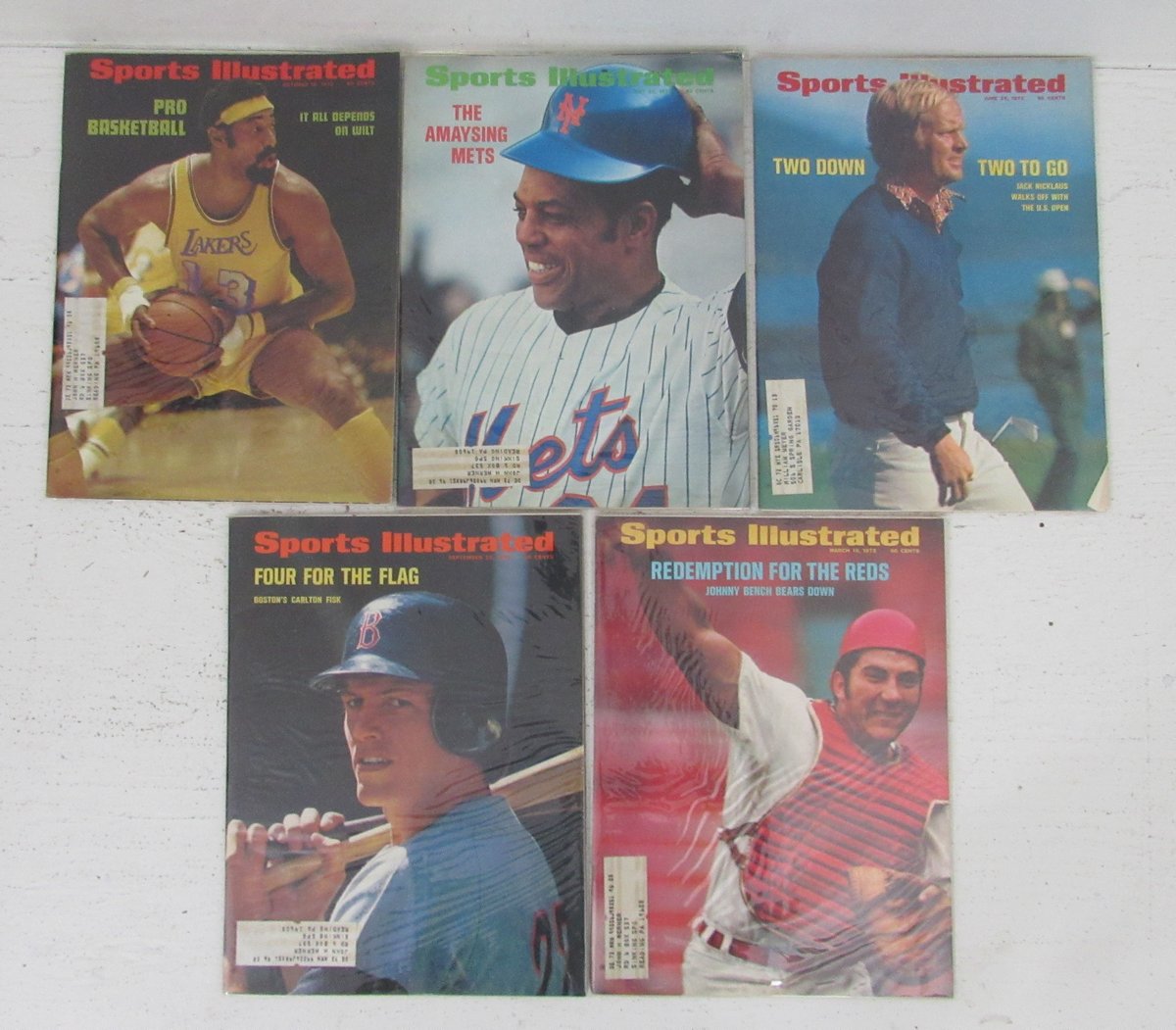 Lot of (44) 1972 Sports Illustrated Magazines Nicklaus/Mays-Mets Covers 198624