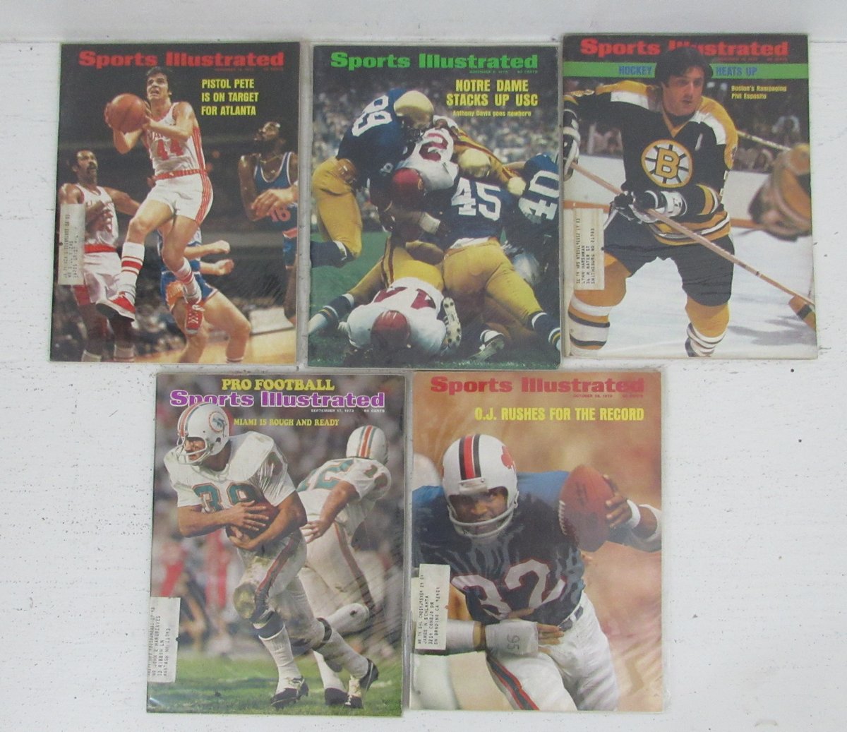 Lot of (50) 1973 Sports Illustrated Magazines Simpson/Tarkenton Covers 198626