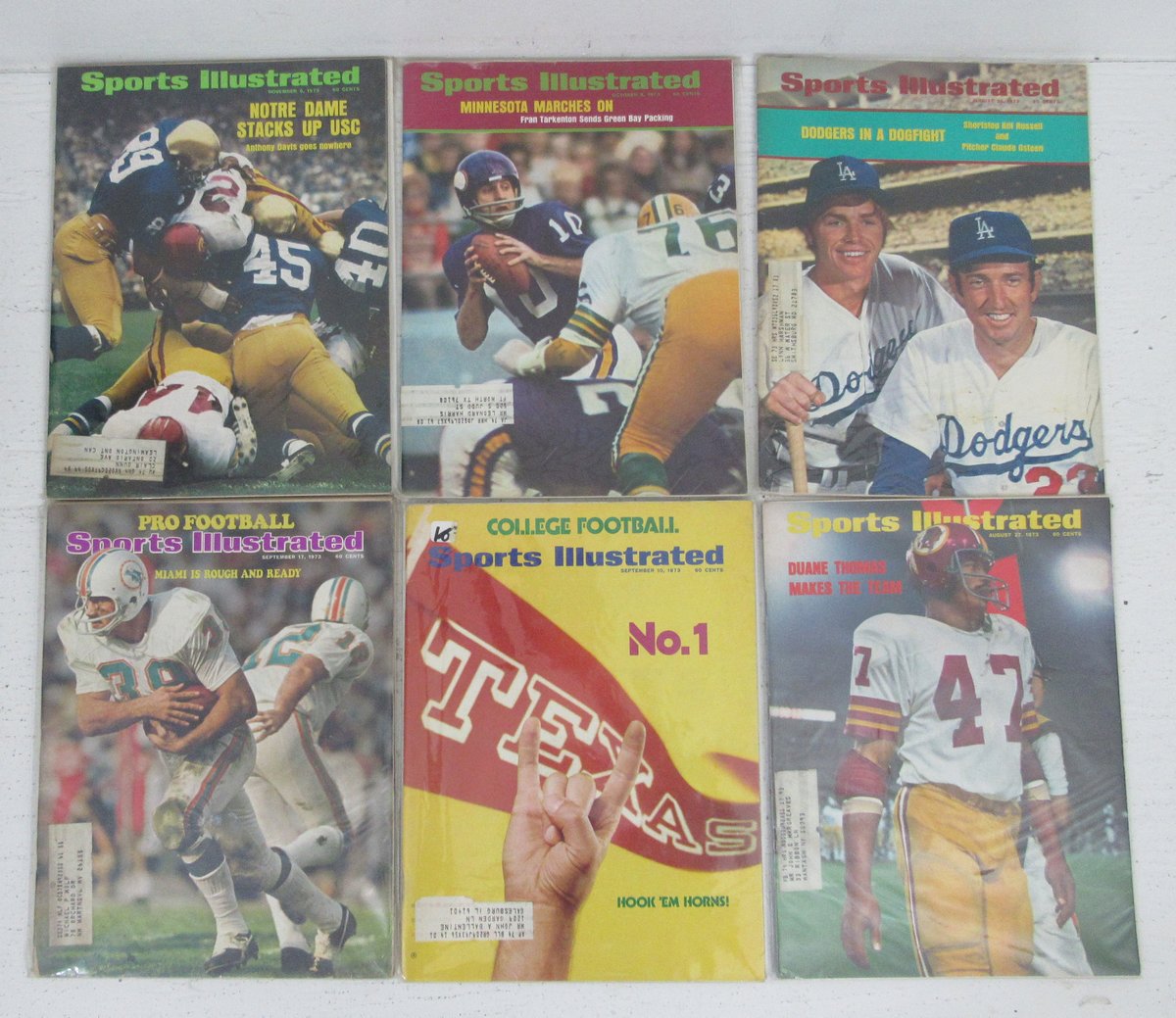 Lot of (50) 1973 Sports Illustrated Magazines Simpson/Tarkenton Covers 198626