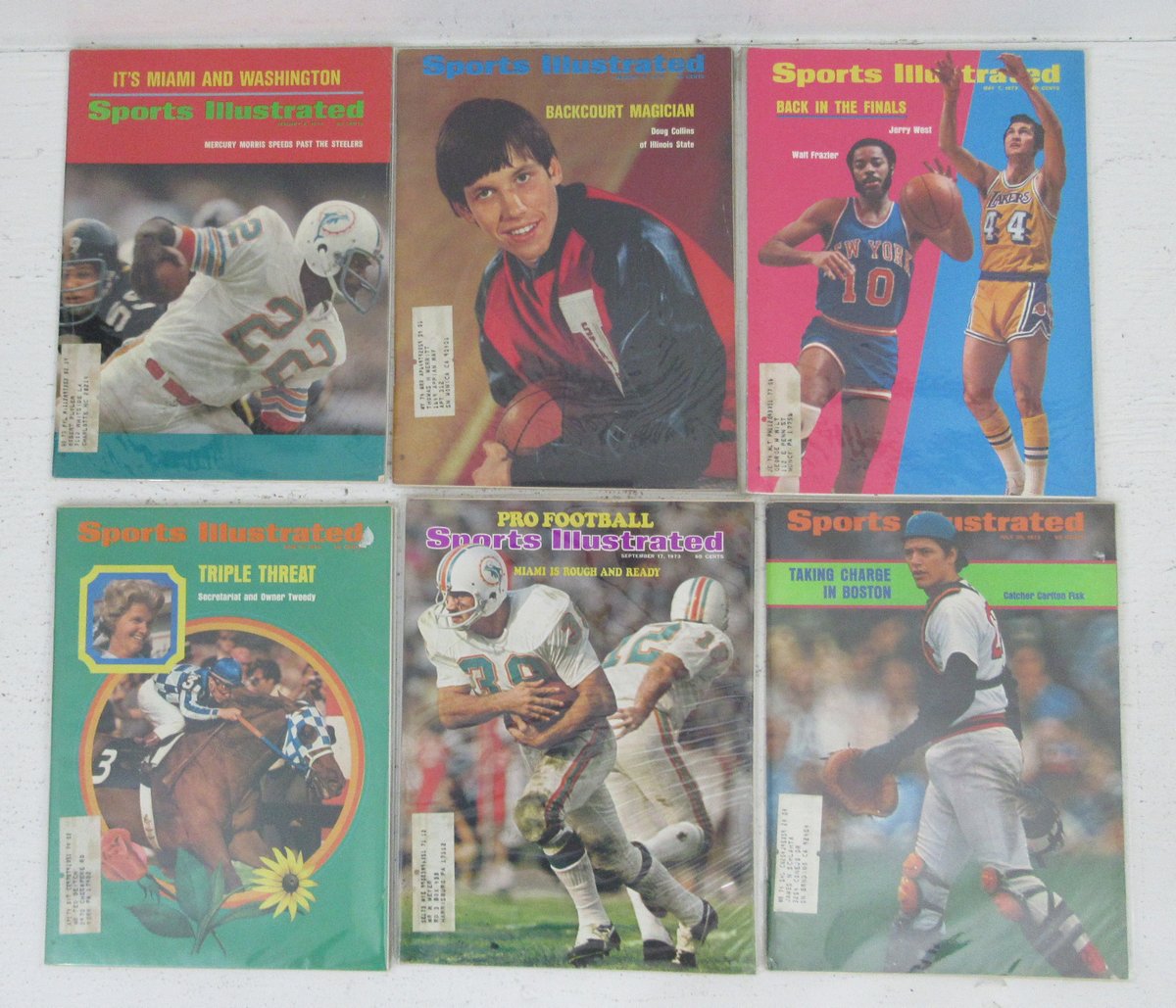 Lot of (40) 1973 Sports Illustrated Magazines Dolphins/Secretariat Covers 198628