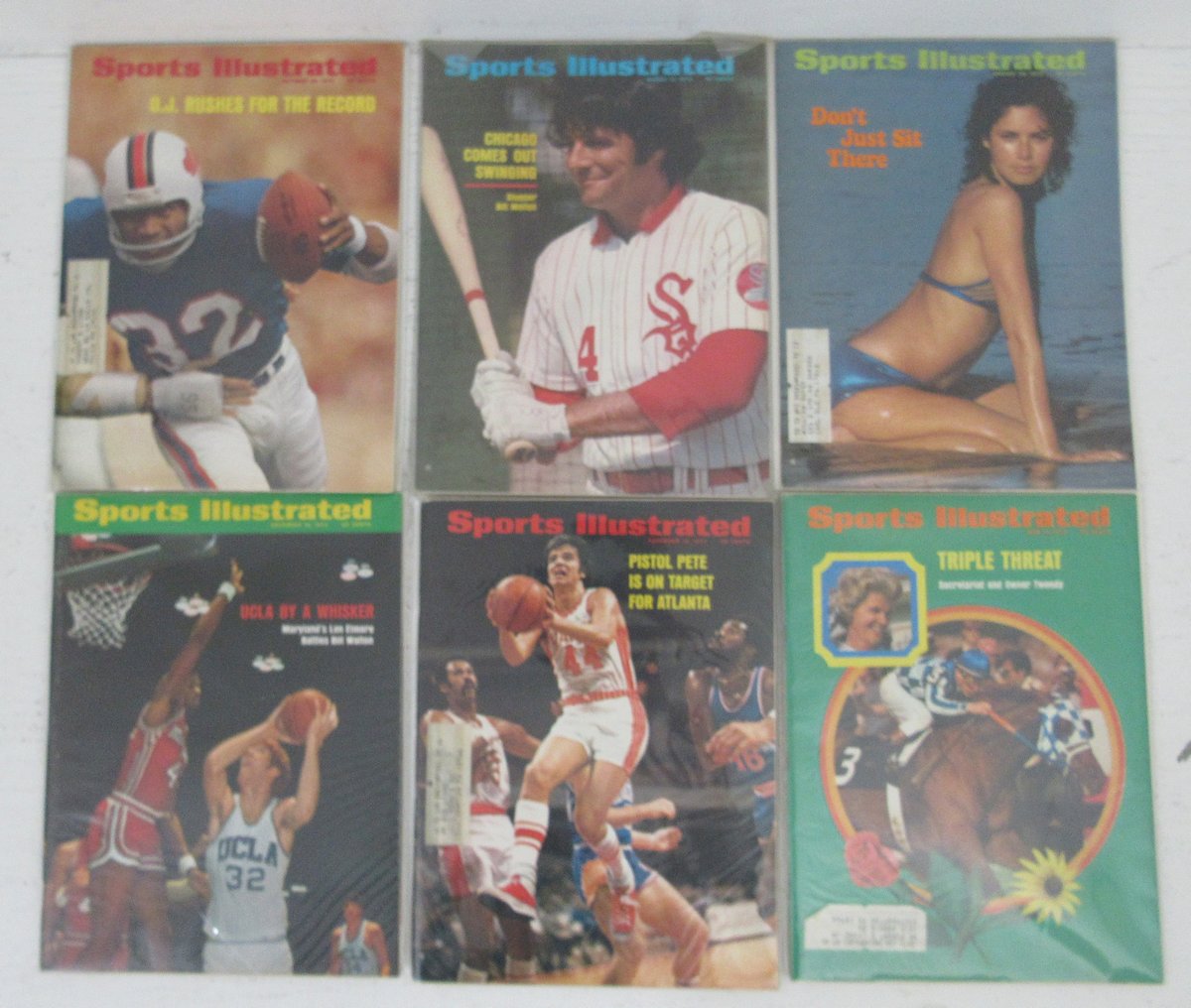 Lot of (49) 1973 Sports Illustrated Magazines Swimsuit/Pistol Pete Covers 198629