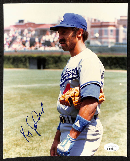 Ken Landreaux Los Angeles Dodgers Signed/Autographed 8x10 Photo JSA 197909