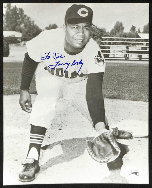 Larry Doby Cleveland Indians d.2003  Signed/Auto B/W  8x10 Photo JSA 197913