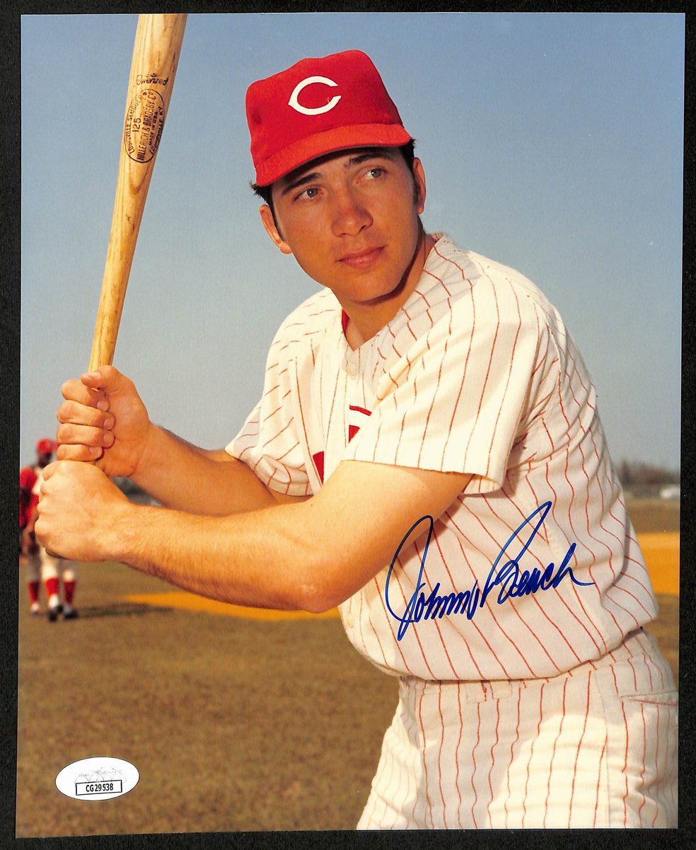 Johnny Bench HOF Cincinnati Reds Signed/Autographed  8x10 Photo JSA 197931