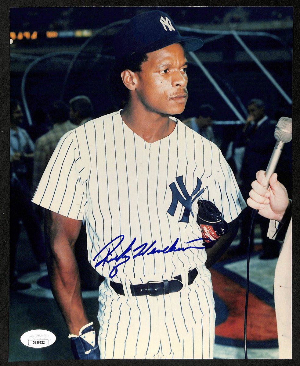Rickey Henderson HOF New York Yankees d.2024 Signed/Auto 8x10 Photo 197937